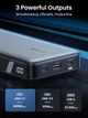 Внешний аккумулятор UGREEN PB205 Power Bank 25 000 мАч 145 Вт, аккумулятор Nexode с 3 портами USB C PD, для MacBook Pro/Air, Dell XPS, iPhone 16/15/14, Galaxy S24, Steam Deck, iPad и других устройств Grey (90597A) - изображение 8