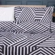 Комплект постельного белья MirSon Двуспальный 175х210 см Ranforce&nbsp;Elite 17-0629&nbsp;Diamond&nbsp;Black&nbsp;White Ранфорс (2200008464707) - изображение 2