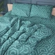 Комплект постельного белья MirSon Двуспальный 175х210 см 17-0622&nbsp;Geometry&nbsp;Emerald Бязь (2200008197766) - изображение 1