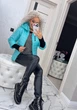 Fashions • Куртка женская с довязом "Dream" Fashions 58 бирюза (№3508/а-мк) - изображение 7