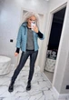 Fashions • Куртка женская с довязом "Dream" Fashions 58 темная мята (№3508/а-мк) - изображение 5
