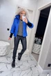 Fashions • Куртка женская с довязом "Dream" Fashions 50 электрик (№3508/а-мк) - изображение 7