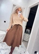 Fashions • замшева спідниця-міді Fashions 46-48 коричневий (4816-ши) - зображення 1