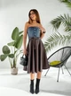 Fashions • Жіноча спідниця із еко-шкіри Stefania Fashions 44-46 шоколад (1737-аз) - зображення 1