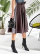 Fashions • Жіноча спідниця із еко-шкіри Stefania Fashions 44-46 шоколад (1737-аз) - зображення 4