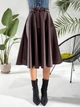 Fashions • Жіноча спідниця із еко-шкіри Stefania Fashions 44-46 шоколад (1737-аз) - зображення 5