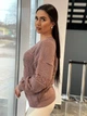 Жіночий вʼязаний ажурний светр LILIA, колір Темна пудра розмір One Size - зображення 2