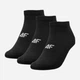 Набор женских носков коротких хлопковых 4F Socks Cas F197 4FAW23USOCF197-20S 35-38 3 пары Черный (5904698392490) - изображение 1