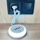 Мережевий зарядний пристрій - хаб на 6 портів з USB та Type-C 50W Cobrar зарядна станція - адаптер з функцією швидкої зарядки для телефону, білий (104230642) - зображення 5