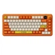 Клавиатура AJAZZ AK820 MAX Plus White-Orange Беcпроводная Игровая Тихая Механичиская. 2.4G/Bluetooth/Кабель. С Экранчиком, Батарея 8000mAh. Mute Switch - изображение 1