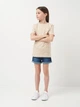 Подростковая футболка для девочки Nike K Nsw Tee Emb Futura Lbr FZ5177-126 156-166 см Бежевая (197596782004) - изображение 3