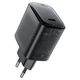 Сетевое зарядное устройство 45W GaN с быстрой зарядкой USB-C, защита от перегрева, черный - изображение 1