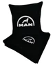 Плед и подушка в авто с вышитым логотипом MAN | №2 | черный флис 260г/м2 размер M - изображение 1