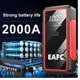 Пускозарядний пристрій Бустер для авто EAFC JC02 2000A, 20000mAh з чохлом - зображення 4