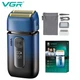 Электробритва шейвер VGR V-362 Blue LED дисплей водозащита IPX6 аккумулятор 1400 мАч (9027) - изображение 3