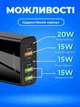 Зарядное устройство Linktech 65W Быстрая зарядка 3 USB-A + 2 Type-C Адаптер для питания Samsung, iPhone, Xiaomi, Redmi, Huawei, Realme Блок питания телефона - изображение 3