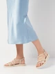 Женские сандалии замшевые Ashoes 3043 37 24 см Молочные (ROZ6501005918) - изображение 2