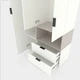 Шафа Metkas Home A002R 1000x420x2300 ЛДСП Білий Сніг - Кашемір - зображення 3