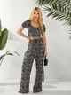 Жіночий літній прогулянковий костюм (топ+брюки) Uaclothes 46-48 Чорний (like32453-126571350) - зображення 2