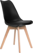 Zestaw krzeseł do kuchni i salonu ModernHome by Multistore 4 szt Czarne (5903089066620) - obraz 2