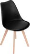 Zestaw krzeseł do kuchni i salonu ModernHome by Multistore 4 szt Czarne (5903089066620) - obraz 4