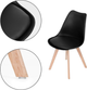 Zestaw krzeseł do kuchni i salonu ModernHome by Multistore 4 szt Czarne (5903089066620) - obraz 7