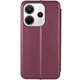 Протиударний шкіряний чохол-книжка Classy для Xiaomi Redmi Note 14 4G Бордовий - зображення 2