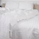 Простынь на резинке MirSon евро 200x220+25 см Stripe 17-0605 White Бязь (2200008053321) - изображение 1