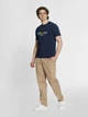 Футболка хлопковая длинная мужская Arber T-Shirt Ff19 F13.04.09.411 S Синяя с принтом (9100420470009) - изображение 3