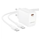 Мережевий зарядний пристрій з кабелем BOROFONE BN28 Fuente single port PD30W charger set (C to C) (EU) White - зображення 2