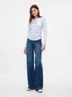 Жіночий лонгслів GAP (221631459725) Waffle-Knit Crewneck M блакитний - зображення 3