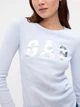 Жіночий лонгслів GAP (221631459725) Waffle-Knit Crewneck M блакитний - зображення 4