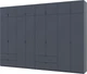 Шкаф для одежды Doros Лукас 4+4 ДСП 340х50х240 см Графит (42005141) - изображение 3