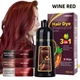 Фарбуючий шампунь для волосся MEIDU 3 в 1 бордовый 500 мл Wine Red - зображення 2
