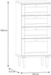 Комод Frisco CALASETTA 504x1089x414 Дуб елегант/Техноротанг 4ш (23413-CQSK311) - изображение 6