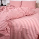 Комплект постельного белья MirSon Полуторный Евро 160 x 220 17-0607 Stripe Pink Бязь (2200008054151) - изображение 6