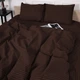 Комплект постельного белья MirSon Полуторный Евро 160х220 см 17-0617&nbsp;Stripe&nbsp;Brown Бязь (2200008202781) - изображение 3