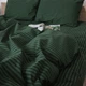 Комплект постельного белья MirSon Полуторный Евро 160х220 см 17-0612&nbsp;Stripe&nbsp;Emerald Бязь (2200008201784) - изображение 5
