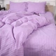 Комплект постельного белья MirSon Полуторный Евро 160х220 см 17-0618&nbsp;Stripe&nbsp;Purple Бязь (2200008203788) - изображение 6