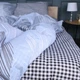 Комплект постельного белья MirSon полуторный евро 160x220 см 17-0748 Circles in Checks бязь (2200010847512) - изображение 3