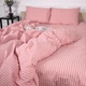 Простынь на резинке MirSon односпальная 80x190+25 см Stripe 17-0607 Pink Бязь (2200008054168) - изображение 4