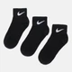 Набор женских носков коротких хлопковых Nike U Nk Perf Ltwt Qt SX4706-001 34-38 (S) 3 пары Черный (884726577080) - изображение 1