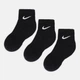 Набор женских носков коротких хлопковых Nike U Nk Everyday Cush Ankle SX7667-010 34-38 (S) 3 пары Черный (888407233944) - изображение 1