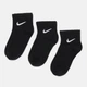 Набор женских носков коротких хлопковых Nike U Nk Everyday Ltwt Ankle SX7677-010 34-38 (S) 3 пары Черный (888407237423) - изображение 1