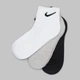 Набор женских носков коротких хлопковых Nike U Nk V Cush Ankle Value SX4926-901 38-42 3 пары Белый/Черный/Серый (887232701130) - изображение 5