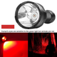 Ліхтар Clefers Tac Red Light до 400 ярдів + Універсальні кріплення на планку Picatinny 20 мм (620-640 нм, IP65, USB, 18650 у комплекті) (5024596) - зображення 6