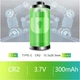 2 Батарейки аккумуляторные CR2 с USB TYPE-C 300mAh Smartoools 3.7V + кабель (Блистер) (16223-2) - изображение 7