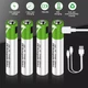 Акумулятори AAA з зарядкою Type-C 1.5V Li-Ion 750mWh Smart (4 шт + кабель) (162200-4) - зображення 3