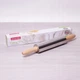 Скалка Kamille 38 см из нержавеющей стали с деревянными ручками и вращающимся валиком - изображение 4