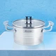Кастрюля Kamille из нержавеющей стали 18 см x 10 см, 2,4 л с крышкой - изображение 5